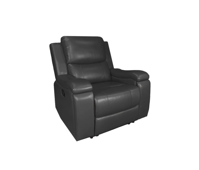 Manilla Black Leather Gel Reclining Chair